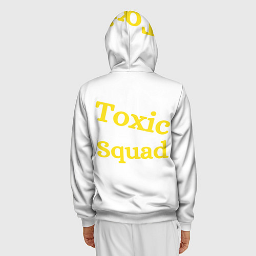 Мужская толстовка на молнии Toxic Squad / 3D-Белый – фото 4