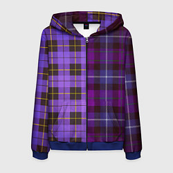 Мужская толстовка на молнии Purple Checkered