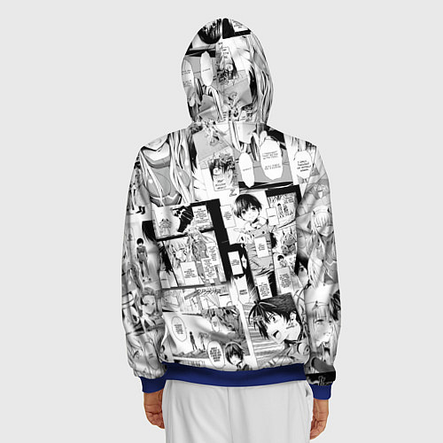 Мужская толстовка на молнии Zero Two Зеро ту на манге фрейм / 3D-Синий – фото 4