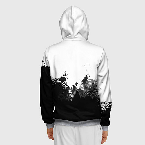 Мужская толстовка на молнии Дестени за гранью света / 3D-Меланж – фото 4