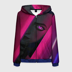 Толстовка 3D на молнии мужская Jinx Arcane League of Legends, цвет: 3D-синий