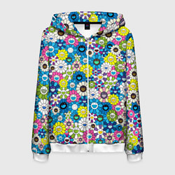 Мужская толстовка на молнии Takashi Murakami Улыбающиеся цветы