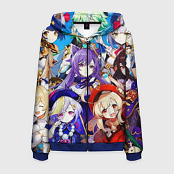 Толстовка 3D на молнии мужская ГЕРОИ ИГРЫ GENSHIN IMPACT, цвет: 3D-синий