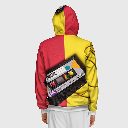 Мужская толстовка на молнии FULL OLD DCHOOL / 3D-Белый – фото 4