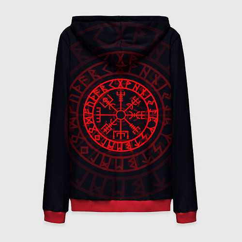 Мужская толстовка на молнии Красный Вегвизир / 3D-Красный – фото 2
