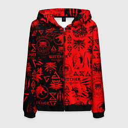 Мужская толстовка на молнии THE WITCHER LOGOBOMBING BLACK RED
