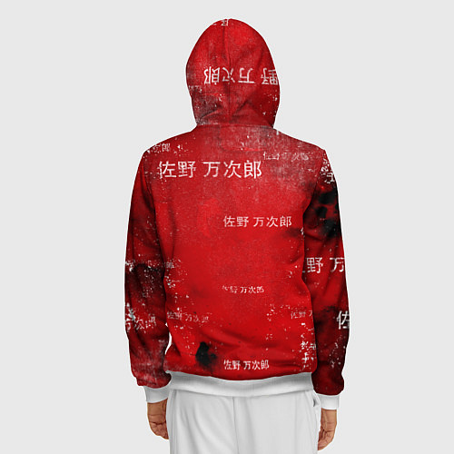 Мужская толстовка на молнии МАЙКИ МАНДЗИРО ТОСВА RED / 3D-Белый – фото 4