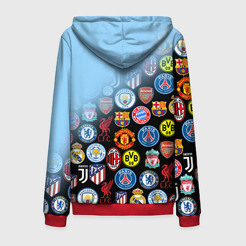 Мужская толстовка на молнии МАНЧЕСТЕР СИТИ MANCHESTER CITY / 3D-Красный – фото 2