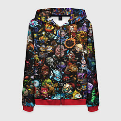 Толстовка 3D на молнии мужская DOTA 2 ВСЕ ПЕРСОНАЖИ В ЦВЕТЕ, цвет: 3D-красный
