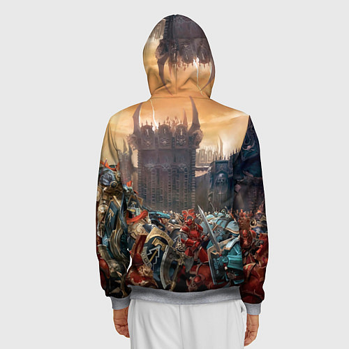 Мужская толстовка на молнии Ваха Осада / 3D-Меланж – фото 4