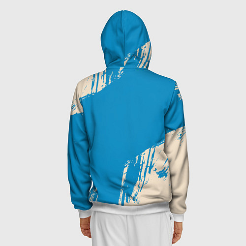 Мужская толстовка на молнии Buick Logo emblem / 3D-Белый – фото 4