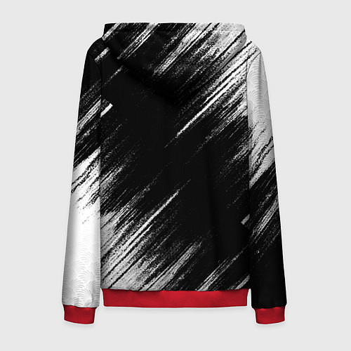 Мужская толстовка на молнии КАДЗУХА АНЕМО KAZUHA / 3D-Красный – фото 2