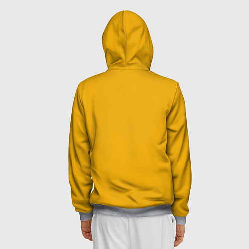 Мужская толстовка на молнии Mr Beast Pixel Art / 3D-Меланж – фото 4