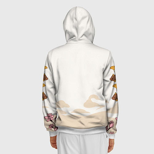 Мужская толстовка на молнии ДЖУН ЛИ МОТИВЫ ГЕО АРХОНТ / 3D-Белый – фото 4