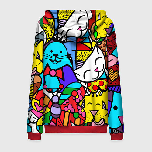 Мужская толстовка на молнии Ромеро Бритто Настоящие лучшие друзья / 3D-Красный – фото 2