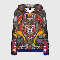 Мужская толстовка на молнии Этника Волк Узоры