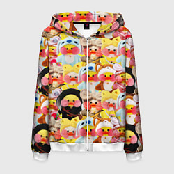 Толстовка 3D на молнии мужская УТЯ УТОЧКА ЛАЛАФАНФАН ПАТТЕРН, цвет: 3D-белый