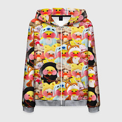 Толстовка 3D на молнии мужская УТЯ УТОЧКА ЛАЛАФАНФАН ПАТТЕРН, цвет: 3D-меланж