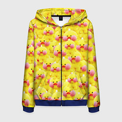 Толстовка 3D на молнии мужская УТОЧКА ЛАЛАФАНФАН - УТЯ, цвет: 3D-синий