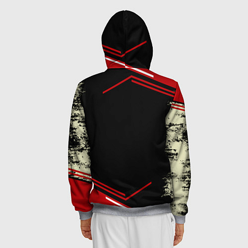 Мужская толстовка на молнии Кобра Кай Сериал Нетфликс Гранж / 3D-Меланж – фото 4