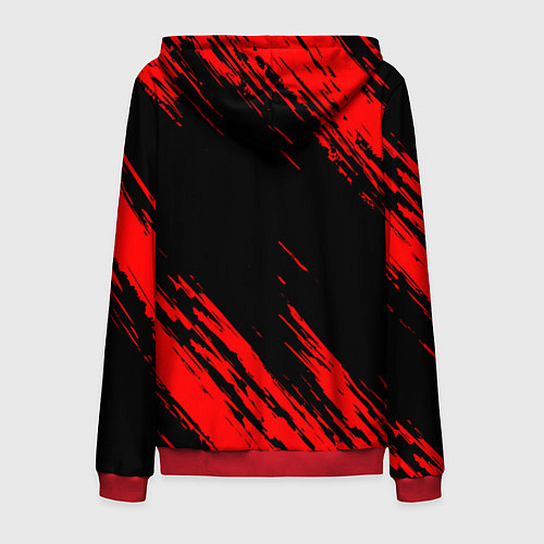 Мужская толстовка на молнии Mitsubishi Texture Red / 3D-Красный – фото 2