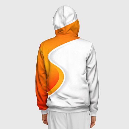 Мужская толстовка на молнии Рома / 3D-Белый – фото 4