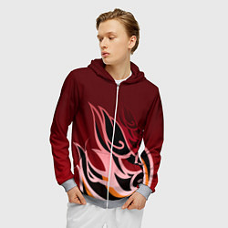 Толстовка 3D на молнии мужская ТОМА GENSHIN IMPACT, цвет: 3D-меланж — фото 2