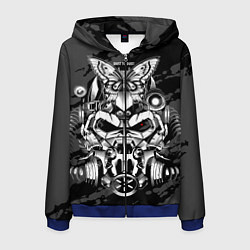 Толстовка 3D на молнии мужская Power ArmorFallout, цвет: 3D-синий