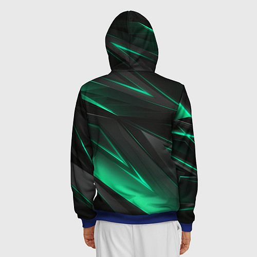 Мужская толстовка на молнии MERCEDES-BENZ AMG NEON STRIPES PETRONAS / 3D-Синий – фото 4