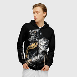 Толстовка 3D на молнии мужская Fallout: Arch Dornan, цвет: 3D-черный — фото 2