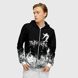 Толстовка 3D на молнии мужская Ghostemane Mercury Trash Gang Гостмейн Призрак гра, цвет: 3D-белый — фото 2