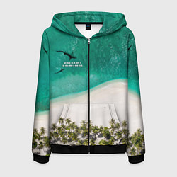 Мужская толстовка на молнии He shark will be happy if the whole world is under