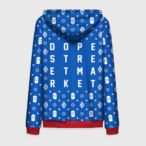 Мужская толстовка на молнии Blue Dope Camo Dope Street Market / 3D-Красный – фото 2