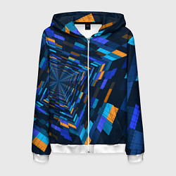 Толстовка 3D на молнии мужская Geometric pattern Fashion Vanguard, цвет: 3D-белый