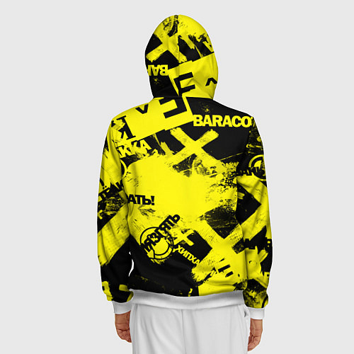 Мужская толстовка на молнии Черно-желтый беспредел / 3D-Белый – фото 4