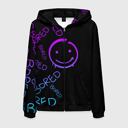 Мужская толстовка на молнии Neon Bored Half pattern