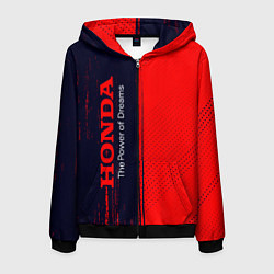 Толстовка 3D на молнии мужская HONDA DREAMS Краски По вертикали, цвет: 3D-черный