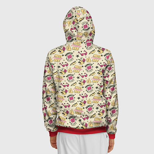 Мужская толстовка на молнии КРУТОЙ БАТЯ / 3D-Красный – фото 4