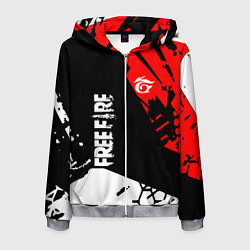 Толстовка 3D на молнии мужская FREE FIRE ФРИ ФАЕР, цвет: 3D-меланж
