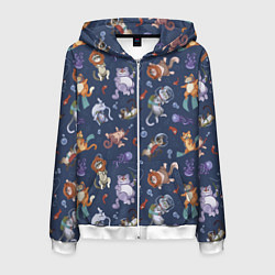 Толстовка 3D на молнии мужская Морские Котики: Цветное, цвет: 3D-белый