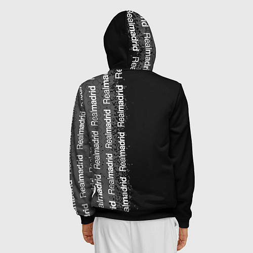 Мужская толстовка на молнии РЕАЛ МАДРИД Краска / 3D-Черный – фото 4