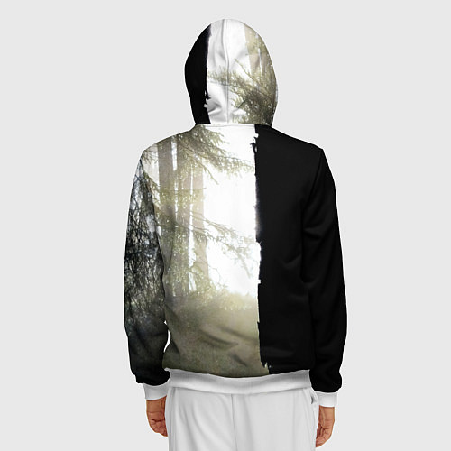 Мужская толстовка на молнии Burzum - Belus / 3D-Белый – фото 4