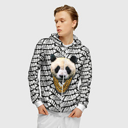 Толстовка 3D на молнии мужская Panda Look, цвет: 3D-белый — фото 2