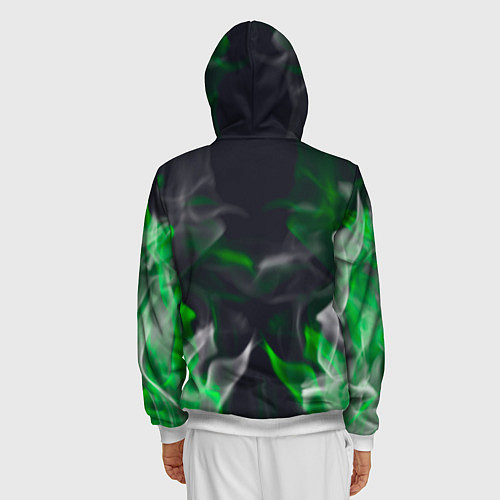 Мужская толстовка на молнии S T A L K E R 2 пламя / 3D-Белый – фото 4