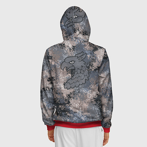 Мужская толстовка на молнии Дюна Харконены пустынный камуфляж / 3D-Красный – фото 4