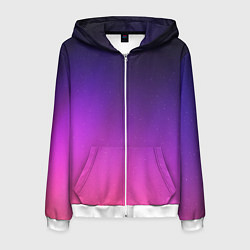 Мужская толстовка на молнии Розовофиолетовый градиент