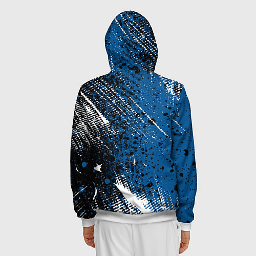 Мужская толстовка на молнии Псж краска / 3D-Белый – фото 4