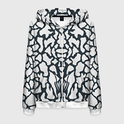 Мужская толстовка на молнии Animal Black and White Pattern