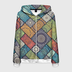 Мужская толстовка на молнии Мандала орнамент