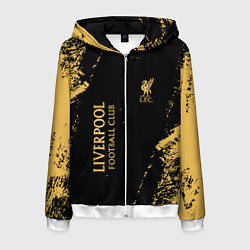 Толстовка 3D на молнии мужская Liverpool гранж, цвет: 3D-белый
